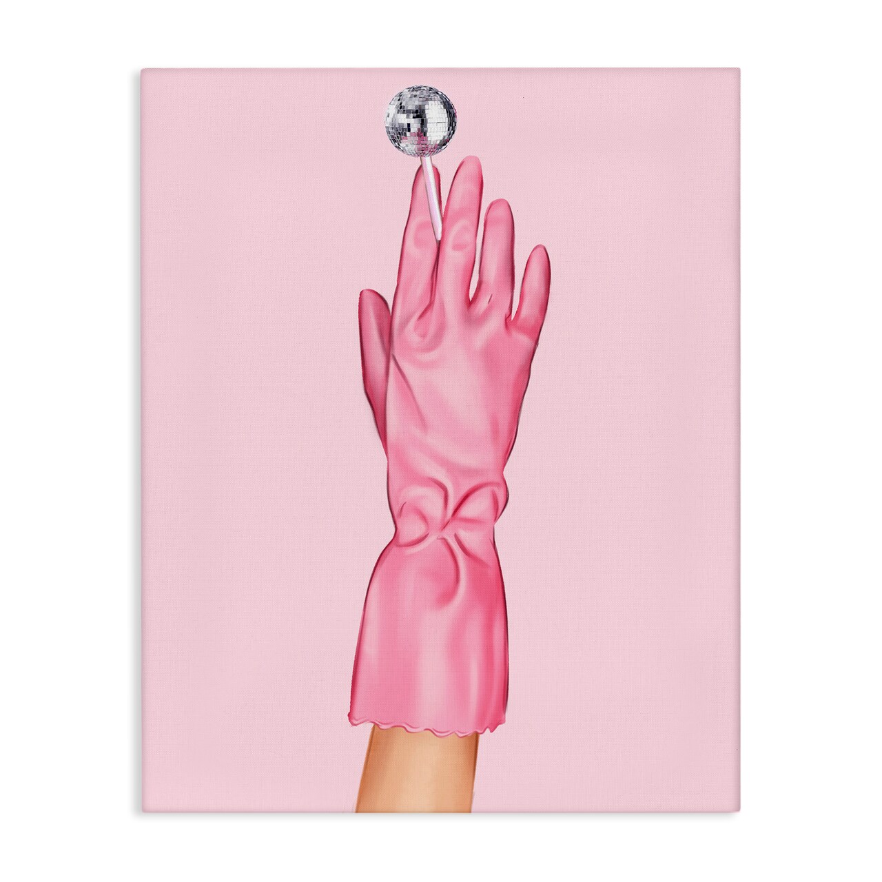 Stupell Industries Pink Glove & Disco Ball Canvas Design by Ziwei Li